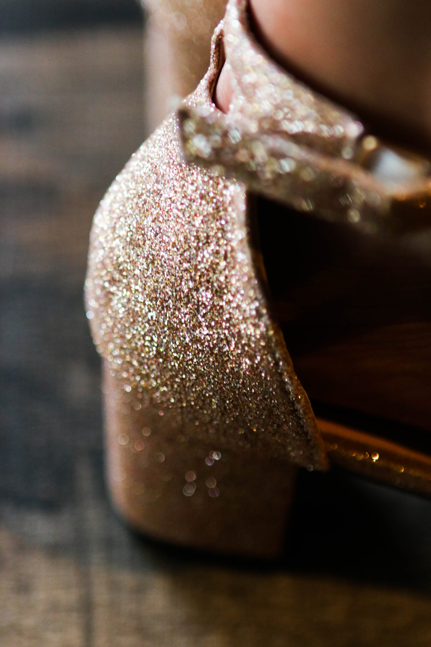 Glitter block heels outlet closed toe